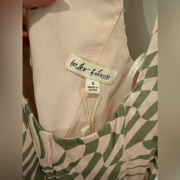 For Love And Lemons Nomi Green Pink Set 2 Pc Size S - Picture 10 of 10